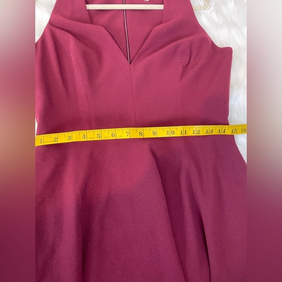 Dress the Population Catalina Dress Burgundy V neck Sleeveless Dress Large - Picture 4 of 13